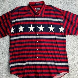 Vintage Shirt Mens Extra Large Chaps x Ralph Lauren Button Up Patriotic USA